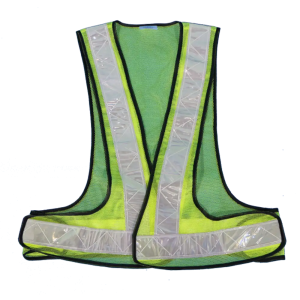 Lime Reflective BIB with Velcro (Mesh Material)