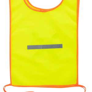 Lime Reflective Solid Material Bib