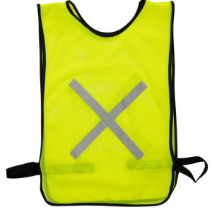 Lime Refective Bib - Adjustable Velcro Attatch Government(Epwp) Style
